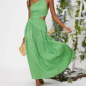 Rouge! Vibrant Green Fabric